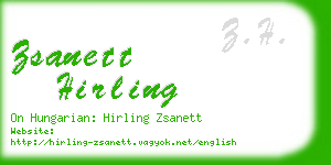 zsanett hirling business card